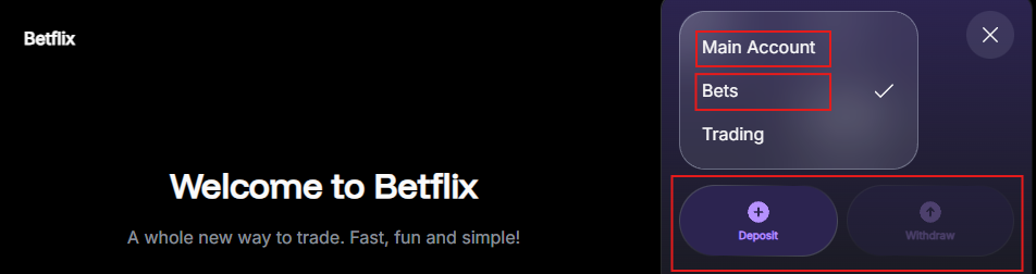 Manage Betflix wallet in Warden